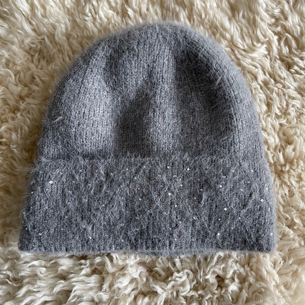 Rhinestone Embellished Winter Knit Beanie